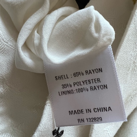 Revolve Majorelle Floral High Waist Wide Leg White Pants - Picture 5 of 5